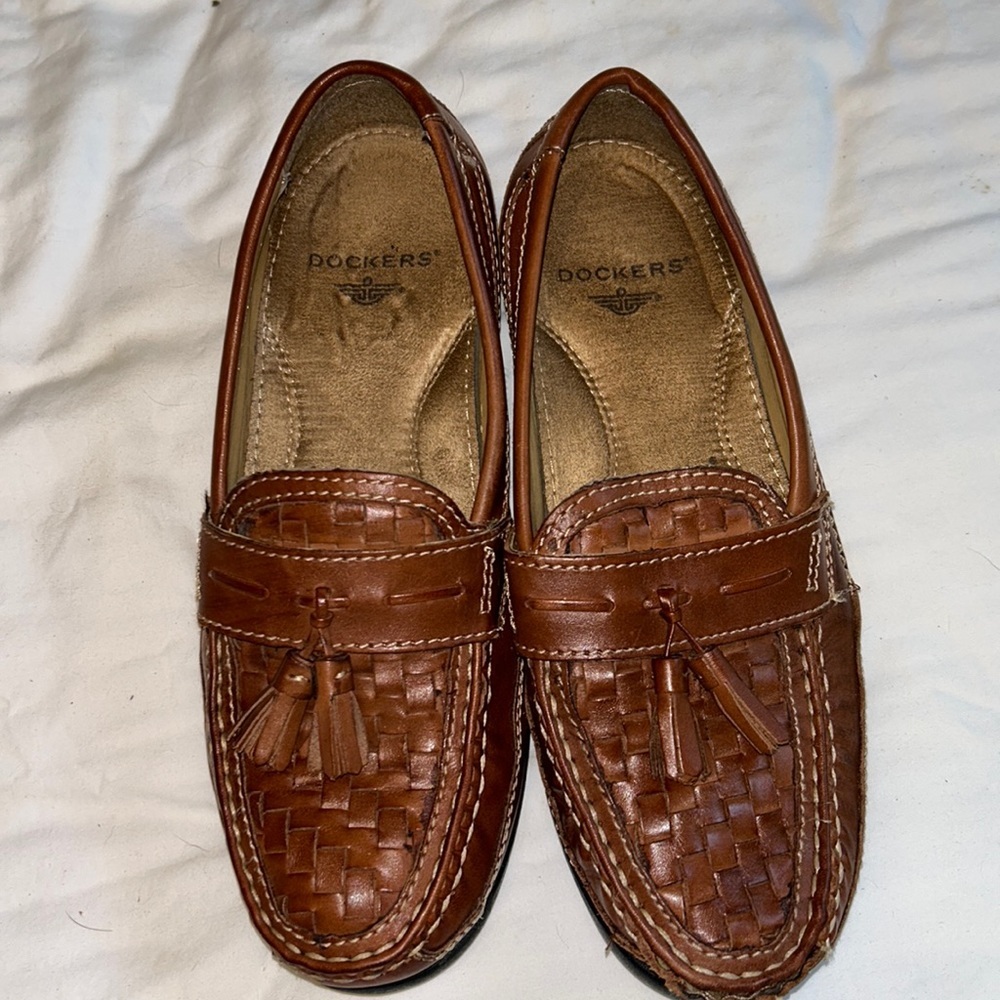 Dockers Brown Leather Shoes Size 8.5M Gently Worn